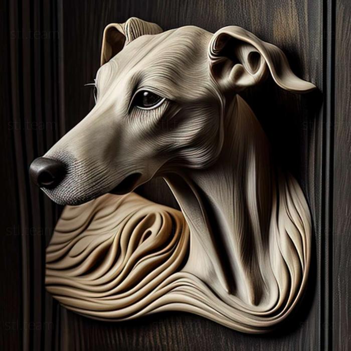 3D model Whippet dog (STL)